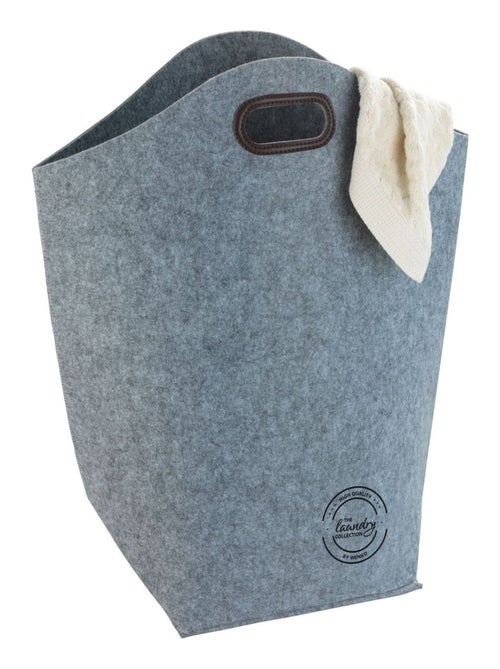 Panier à linge en feutrine Scandi - L. 45 x H. 60 cm - Kiabi