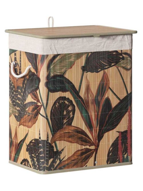 Panier à linge Feuillage 60L en bambou - Kiabi