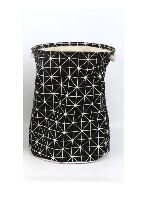 Panier à linge Géométrique - Diam. 38 x H. 42 cm - Kiabi