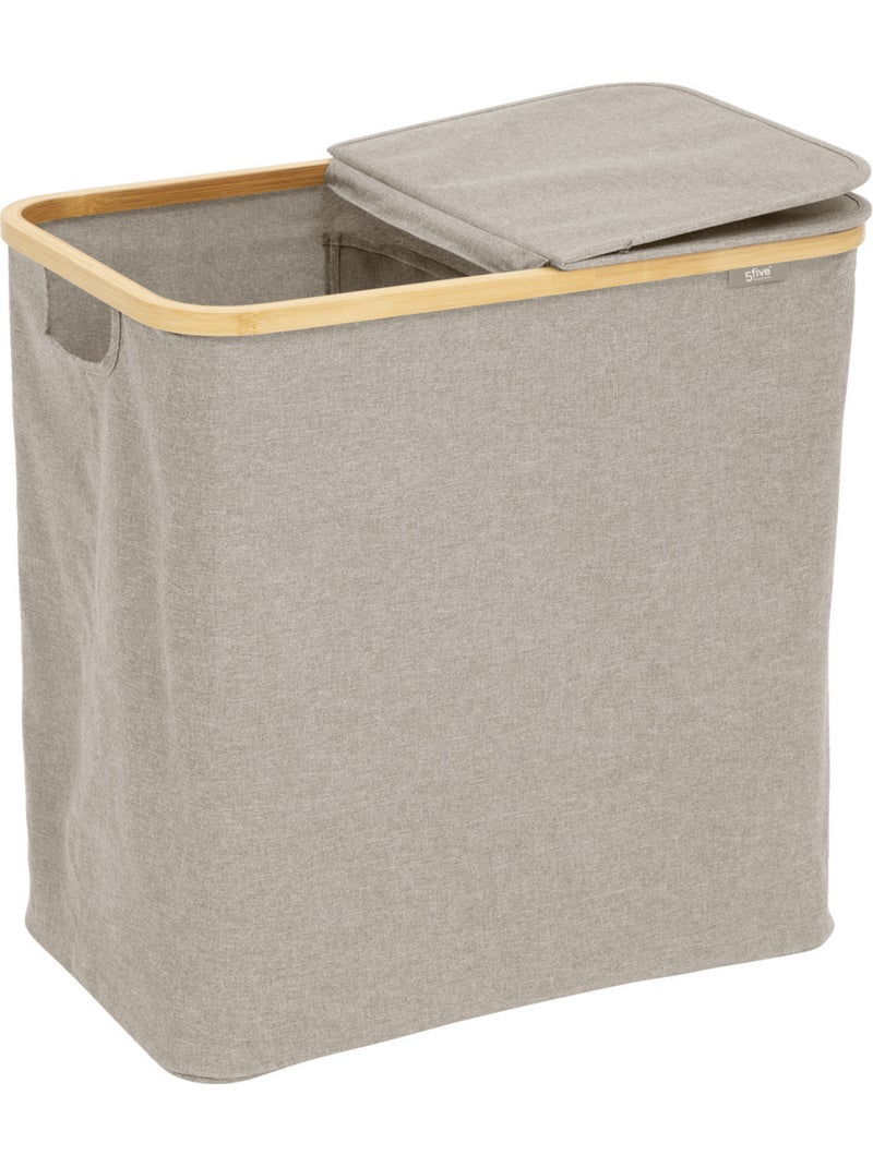 Panier à linge pliable double 80L TIDY Beige - Kiabi