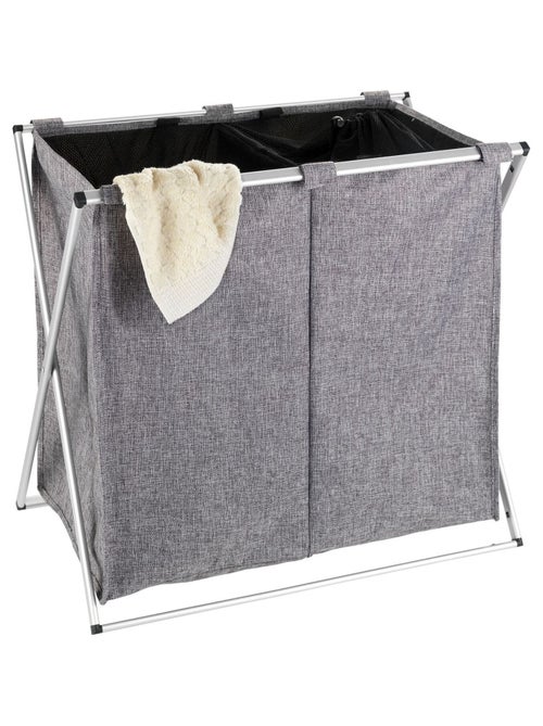 Panier à linge pliant 2 compartiments DUO - Kiabi
