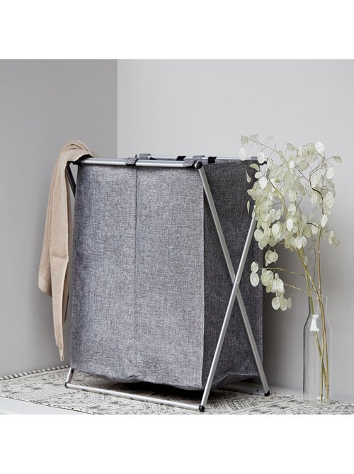 Panier à linge pliant 2 compartiments DUO - Kiabi