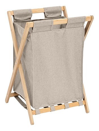 Panier à linge pliant 50L en bambou