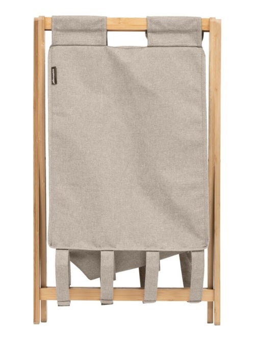 Panier à linge pliant 50L en bambou - Kiabi