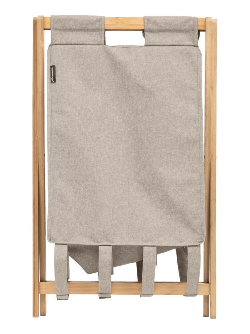 Panier à linge pliant 50L en bambou Beige - Kiabi