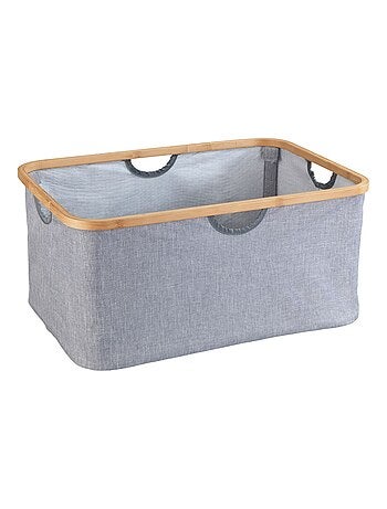 Panier à linge pliant en bambou et tissu BAHARI