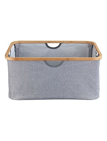 Panier à linge pliant en bambou et tissu BAHARI