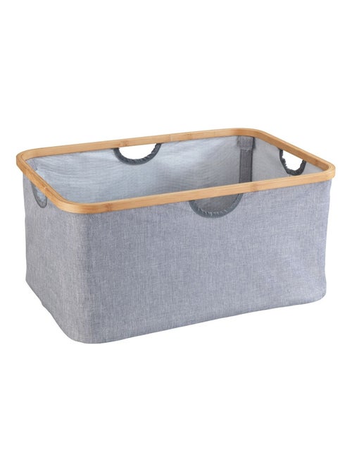 Panier à linge pliant en bambou et tissu BAHARI - Kiabi