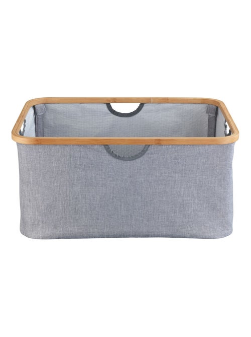 Panier à linge pliant en bambou et tissu BAHARI - Kiabi
