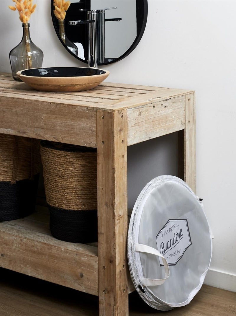 Panier à linge Pop Up Beige - Kiabi