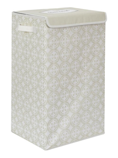 Panier à linge rectangle pliable à motifs - Kiabi