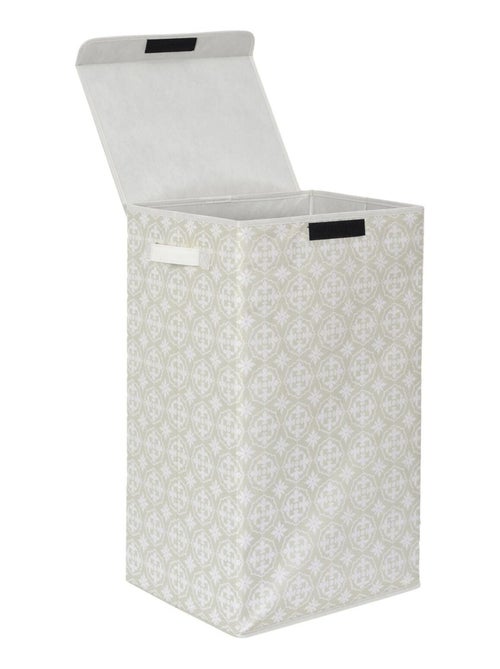 Panier à linge rectangle pliable à motifs - Kiabi