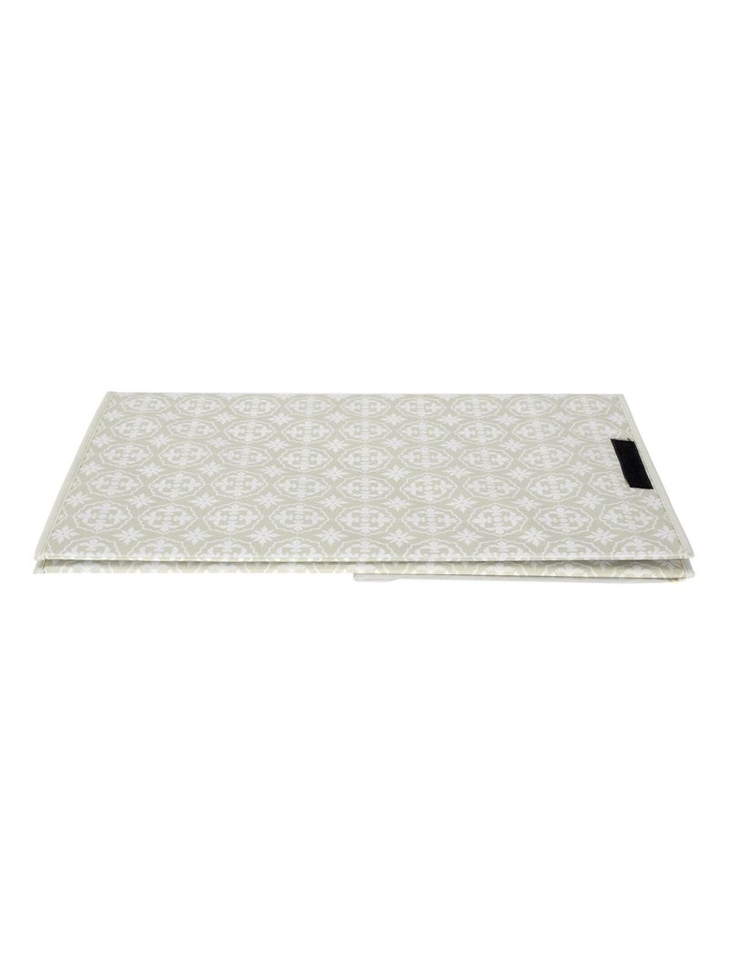 Panier à linge rectangle pliable à motifs Beige - Kiabi