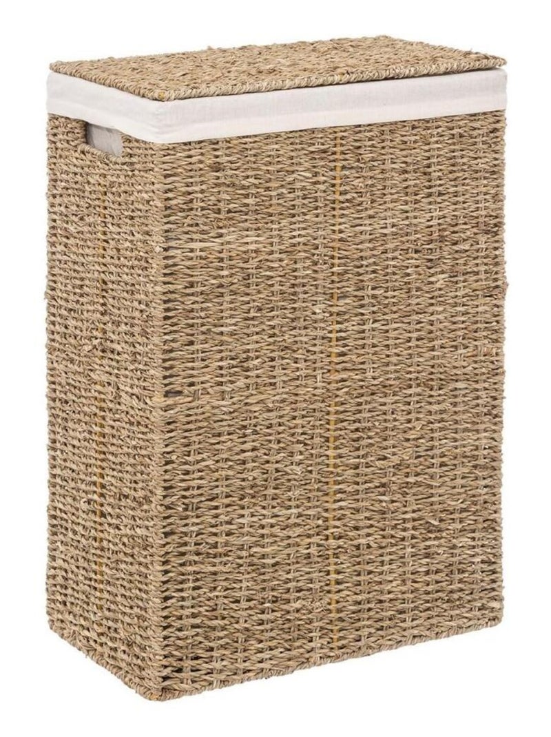 Panier à linge rectangle seagrass Beige - Kiabi