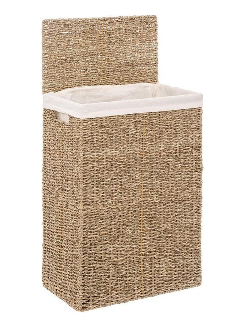 Panier à linge rectangle seagrass Beige - Kiabi