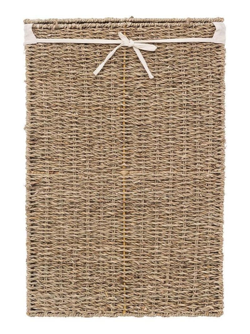 Panier à linge rectangle seagrass Beige - Kiabi