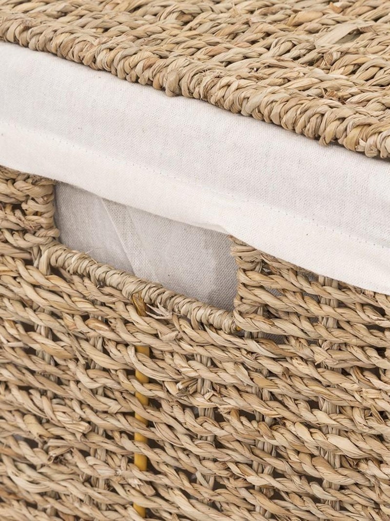 Panier à linge rectangle seagrass Beige - Kiabi
