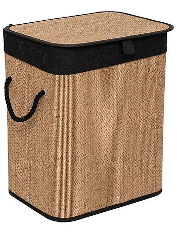 Panier à linge rectangulaire 60L en bambou