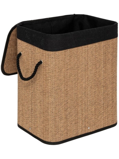 Panier à linge rectangulaire 60L en bambou - Kiabi