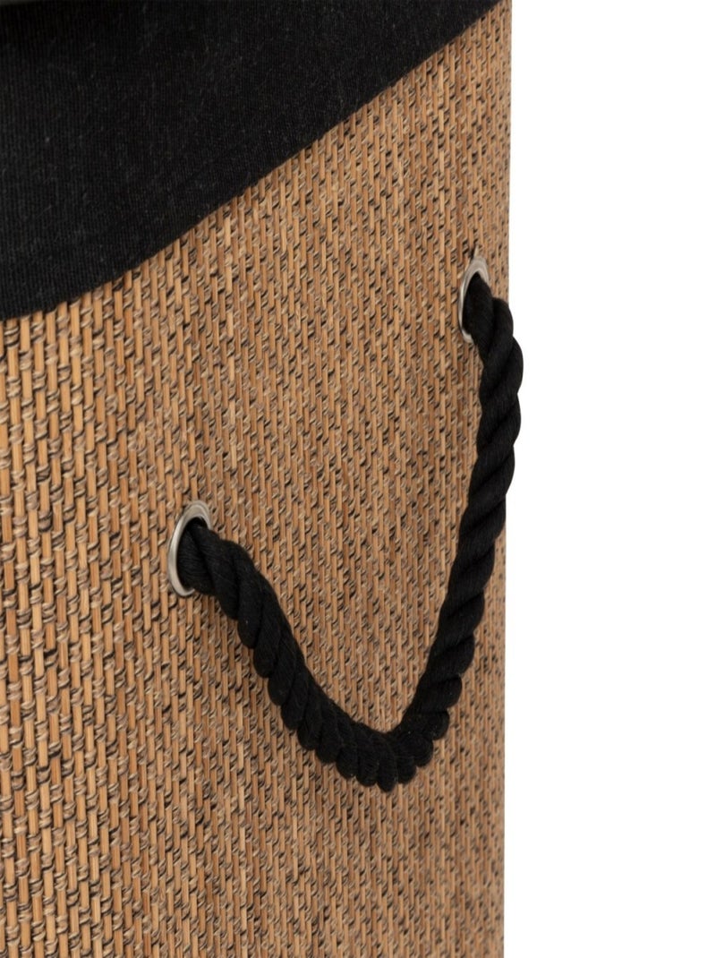 Panier à linge rectangulaire 60L en bambou Beige - Kiabi