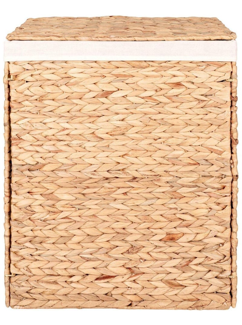 Panier à linge rectangulaire avec couvercle en - House Nordic Beige - Kiabi