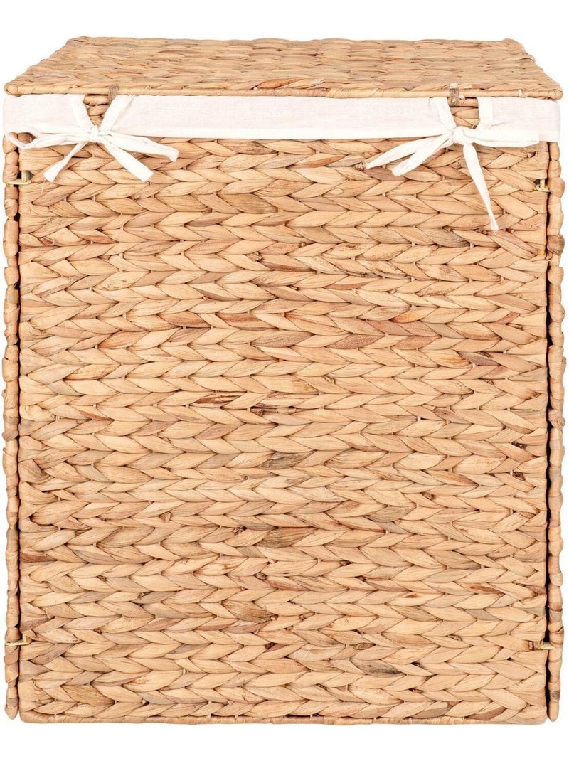 Panier à linge rectangulaire avec couvercle en - House Nordic Beige - Kiabi