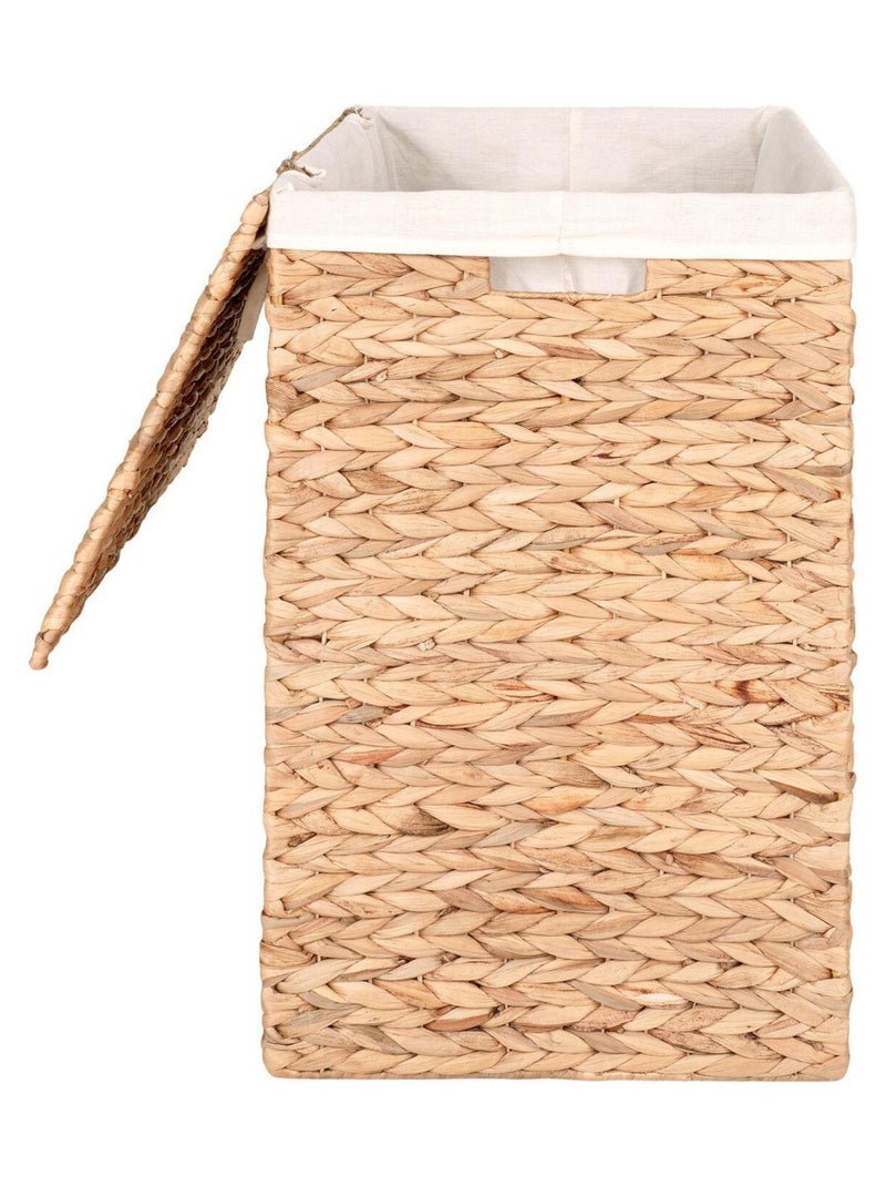 Panier à linge rectangulaire avec couvercle en - House Nordic Beige - Kiabi