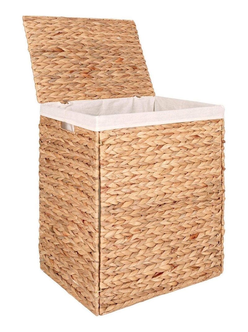 Panier à linge rectangulaire avec couvercle en - House Nordic Beige - Kiabi