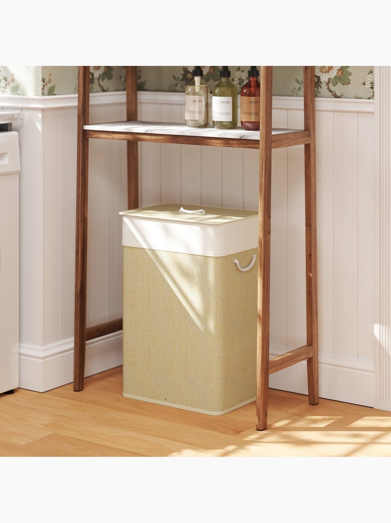 Panier à linge rectangulaire bambou 55l Beige - Kiabi