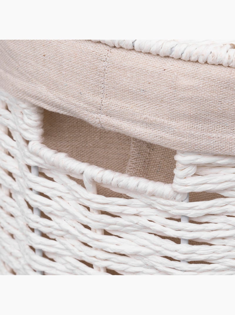 Panier à linge rond 40L VANNERIE Blanc - Kiabi