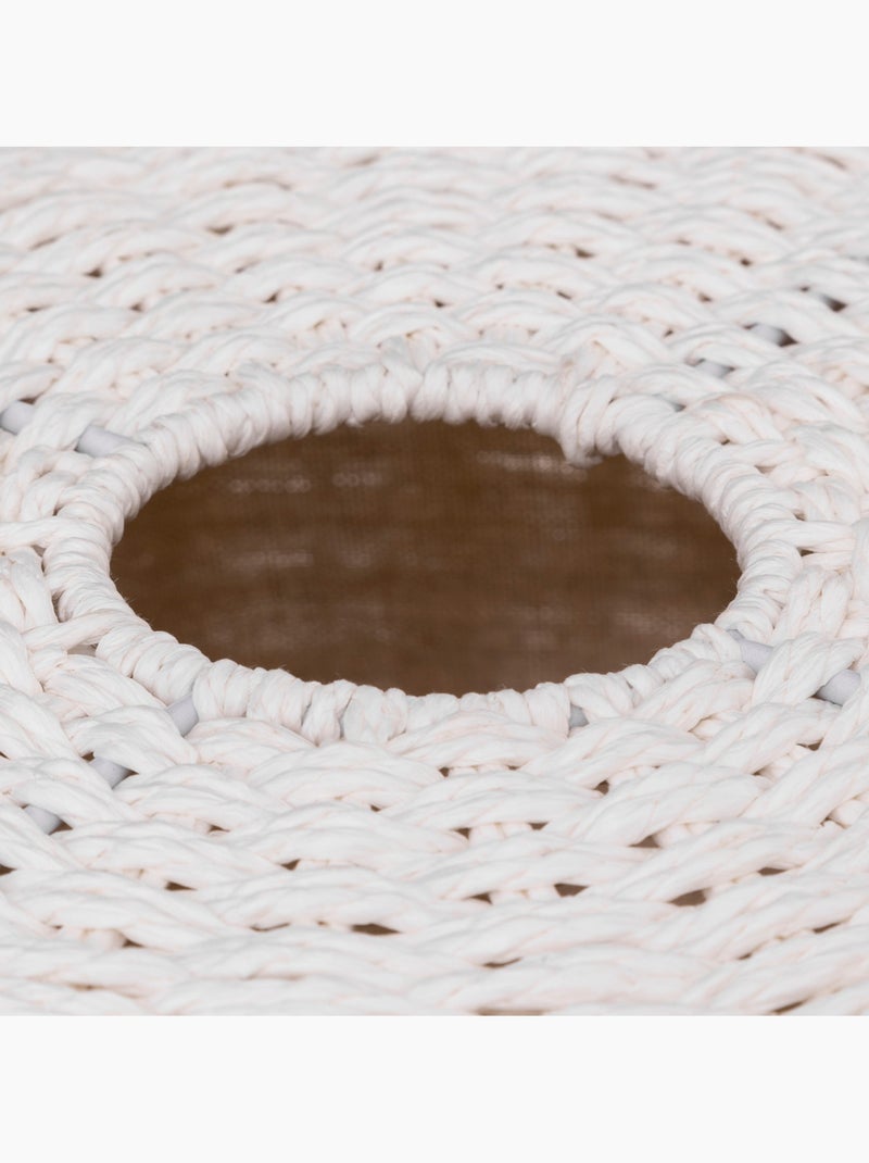 Panier à linge rond 40L VANNERIE Blanc - Kiabi
