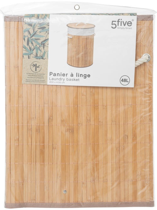 Panier à linge rond 48L - Kiabi Panier à linge rond 48L - Kiabi