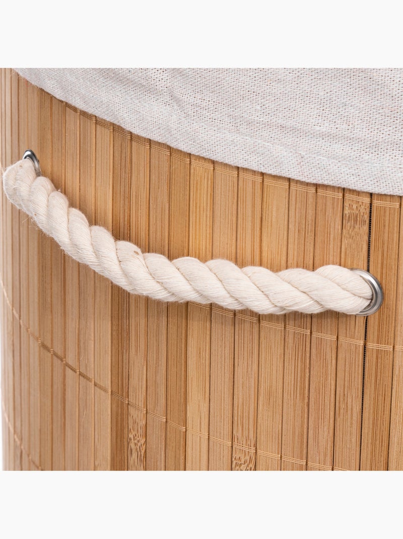 Panier à linge rond 48L Beige - Kiabi