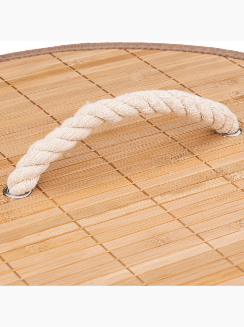 Panier à linge rond 48L Beige - Kiabi