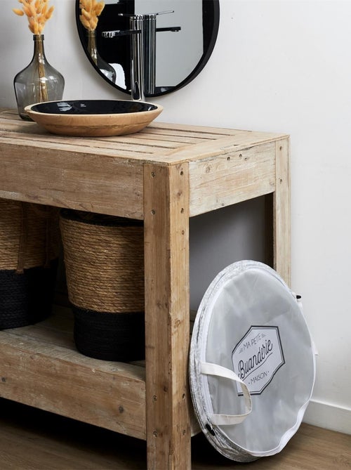 Panier à linge rond pliable avec poignées POP UP - Kiabi