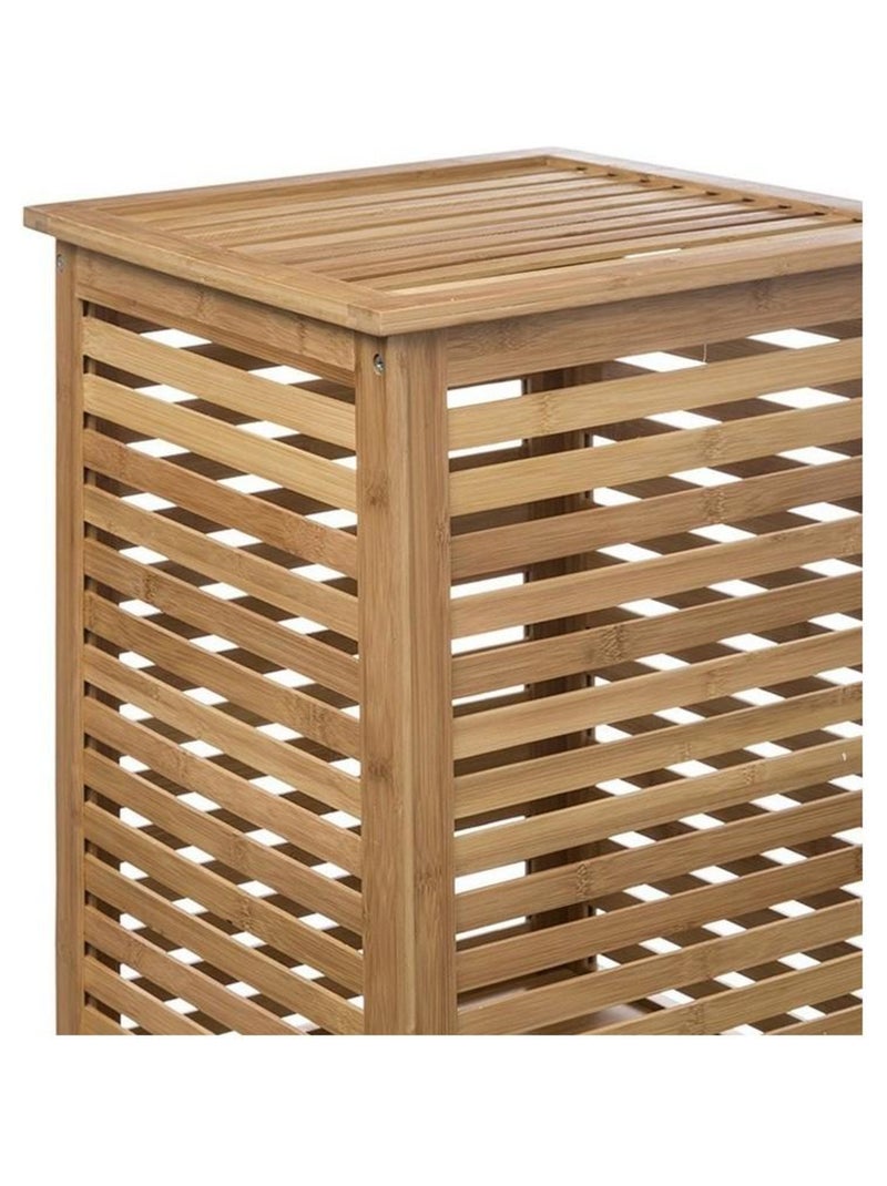 Panier à linge Sicela bambou Beige - Kiabi