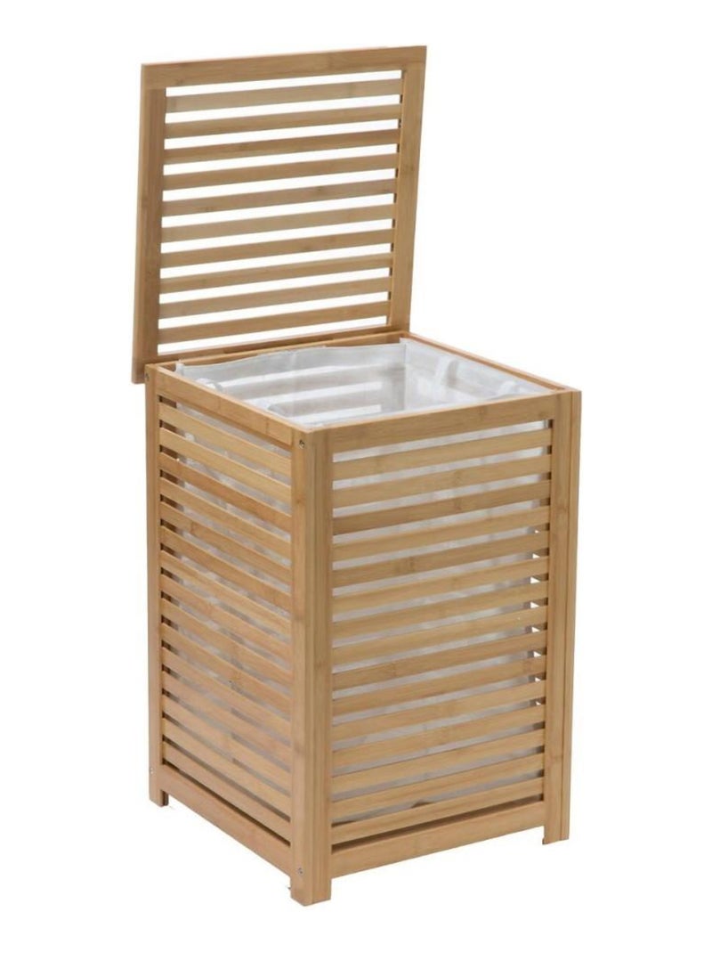 Panier à linge Sicela bambou Beige - Kiabi