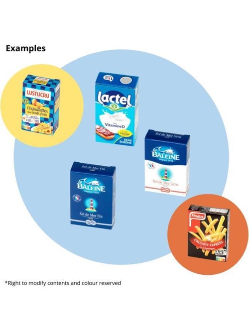 Panier à provisions en métal garni de produits français - Jeu d'imitation - Kiabi