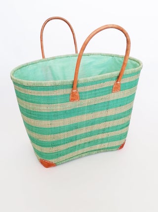 Panier Ambanja GM Vert d'eau avec pochon