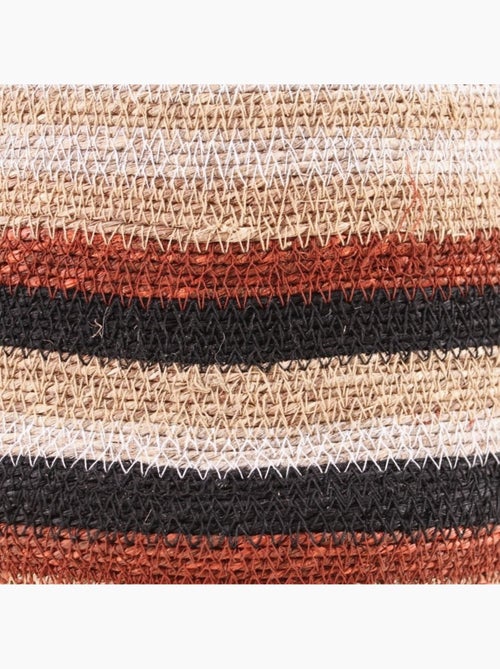 Panier amphore rayé marron, beige en herbes marines 36x34cm - Kiabi