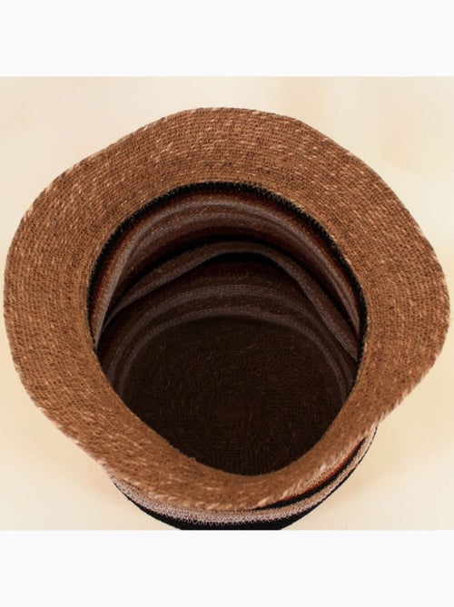 Panier amphore rayé marron, beige en herbes marines 36x34cm - Kiabi