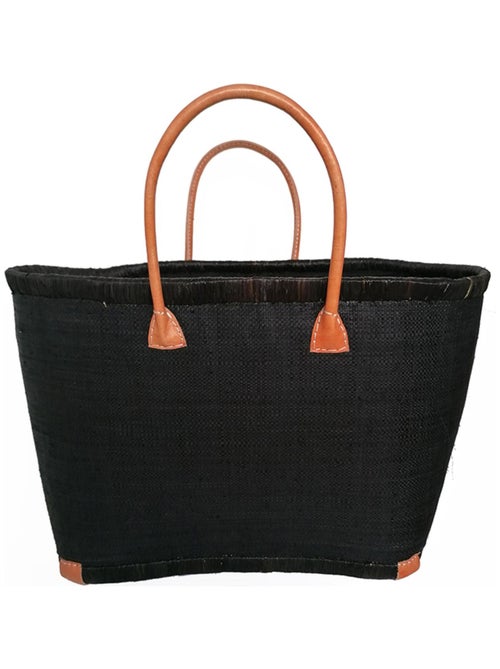 Panier artisanal de plage Noir Fibres naturelles - Morondova MM Noir - Kiabi