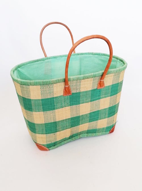 Panier Beloha GM Vert d'eau avec pochon - Kiabi