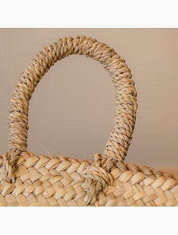 Panier bûche anse bord jute xl