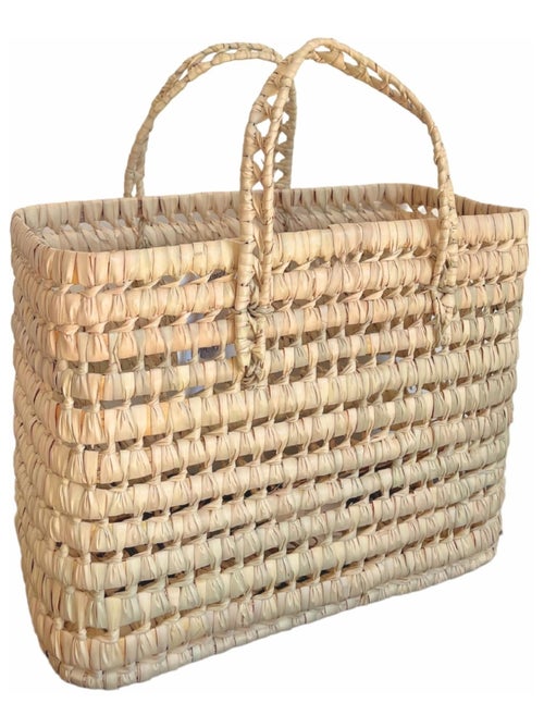 Panier cabas feuilles de palmier - Kiabi