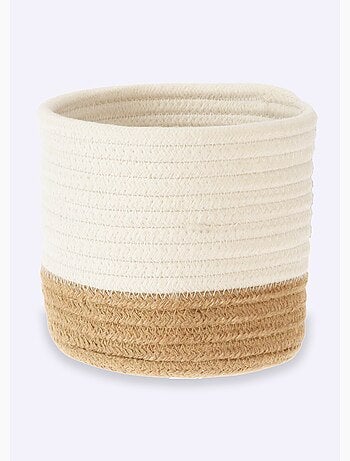 Panier cache pot tressé en coton - AFIBEL