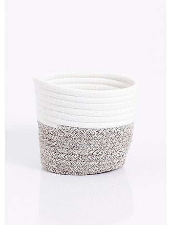 Panier cache pot tressé en coton - AFIBEL