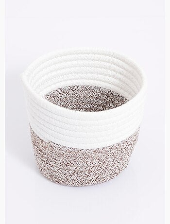 Panier cache pot tressé en coton - AFIBEL