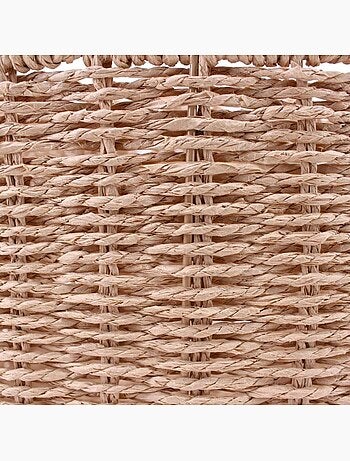 Panier carré en corde de papier festonné 25cm