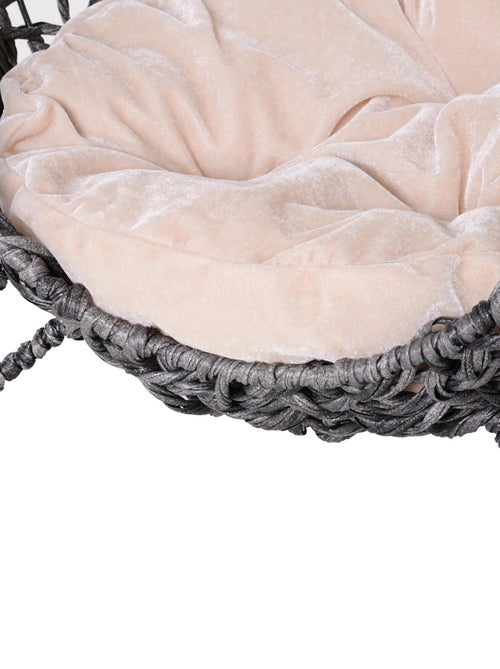 Panier chat coussin résine tressée - Kiabi